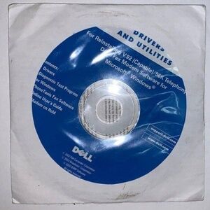 Dell V.92 56K Telephony‎ Fax Modem Software Drivers CD Reinstall Vintage